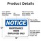 Signmission Maintenance Room Employees Only, 18 in W x Rectangle, Aluminum OS-2PACK-NS-A-1218-L-14109 - alternate 8